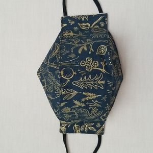 *3/$39* Origami / 3D Rifle Paper Co Cotton Face Mask -black forest